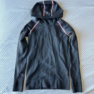 Ivivva by Lululemon Girl's Grey Seamless Pullover Hoodie Size 8 Athletic Casual